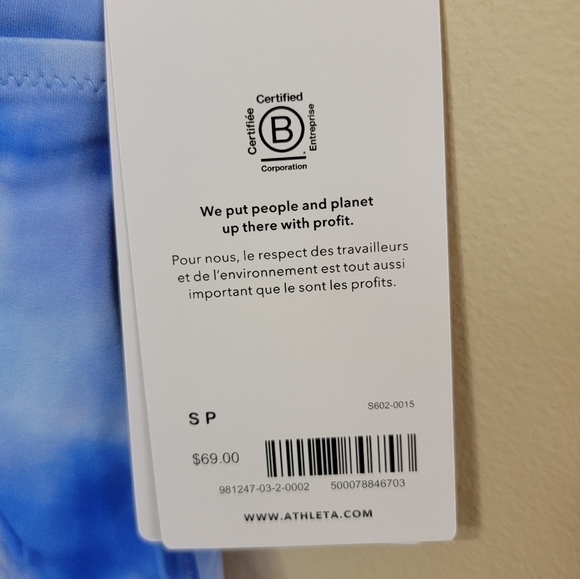 NWT Athleta | Plunge Tankini Swim Top in Bali Blue Size Small - Picture 6 of 8